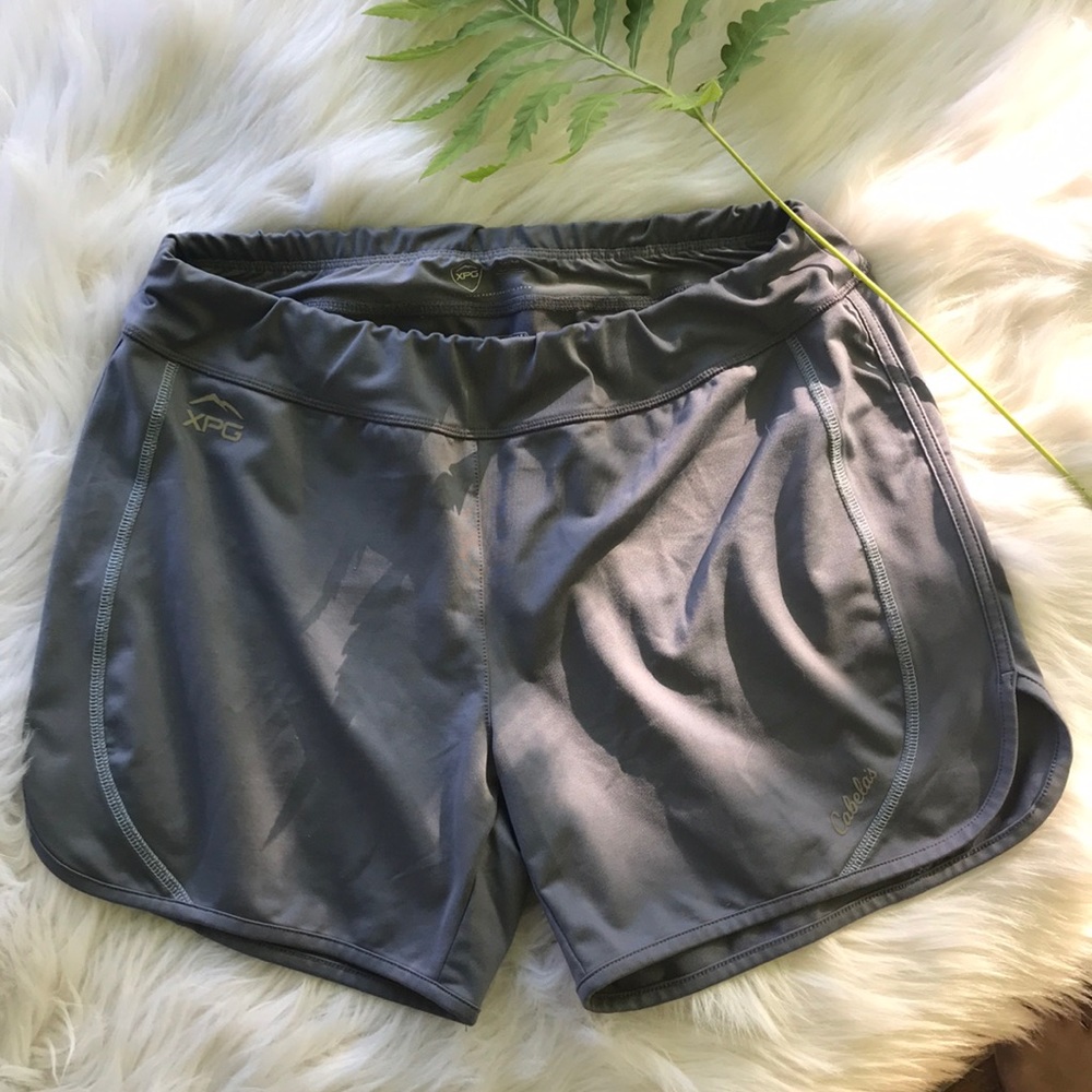 Cabela's XPG szM grey pocket running hiking shorts